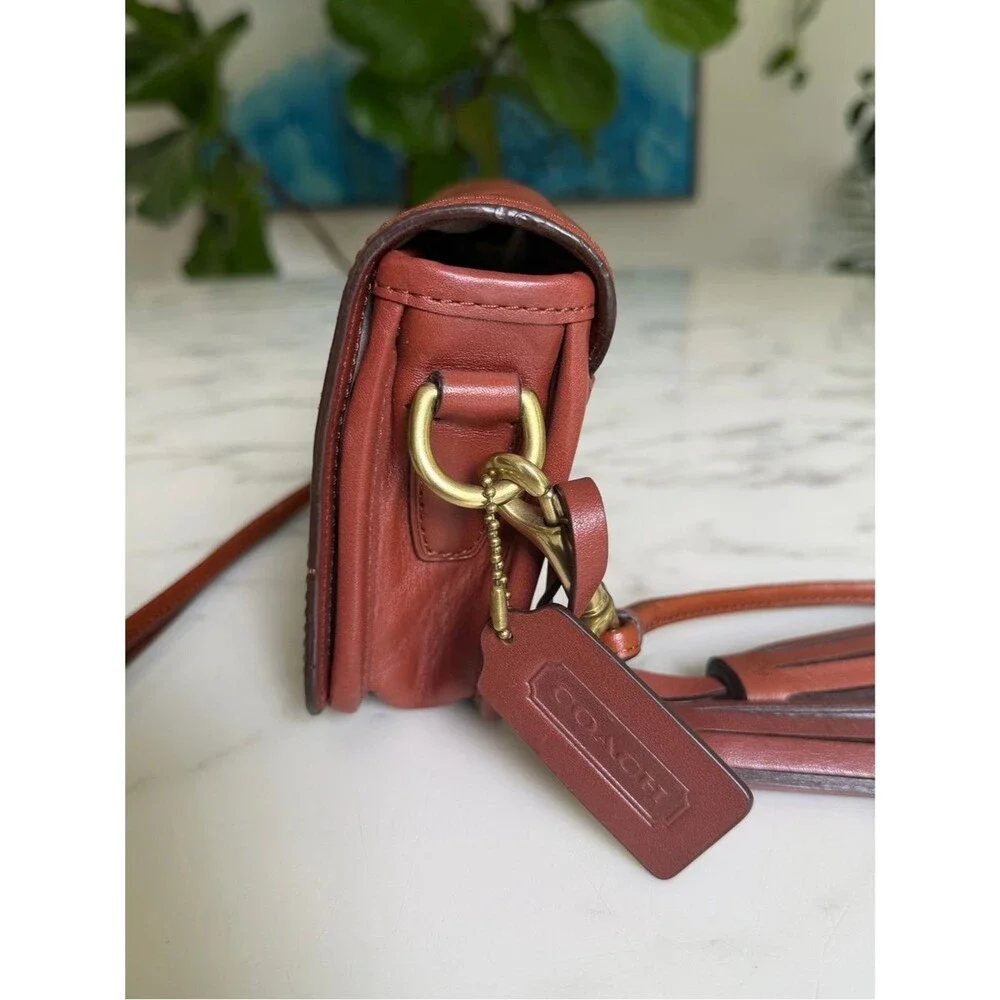 Coach Legacy Leather Penny Shoulder Crossbody Bag 19914 British Tan Cognac